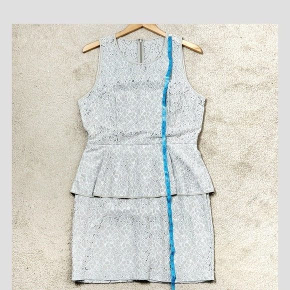 Sachin + Babi Anthropologie Dress Lace Peplum Mini Dress Occasion Sleeveless 12 - Picture 9 of 13